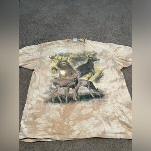 Deer Graphic Tie-Dye T-Shirt
